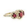 Image 4 : 14KT Yellow Gold 2.18ctw Ruby and Diamond Ring