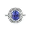 Image 1 : 14KT White Gold 3.10ct Tanzanite and Diamond Ring
