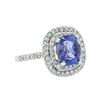 Image 2 : 14KT White Gold 3.10ct Tanzanite and Diamond Ring