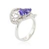 Image 6 : 14KT White Gold 2.08ct Tanzanite and Diamond Ring
