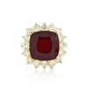 Image 3 : 14KT Yellow Gold 9.79ct Ruby and Diamond Ring