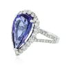 Image 2 : 14KT White Gold 6.11ct Tanzanite and Diamond Ring