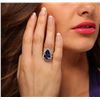 Image 5 : 14KT White Gold 6.11ct Tanzanite and Diamond Ring