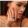 Image 5 : 14KT White Gold 7.92ct Amethyst and Diamond Ring
