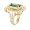 Image 6 : 14KT Yellow Gold 3.34ct Emerald and Diamond Ring