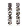 Image 3 : 18KT White Gold 2.20ctw Diamond Earrings