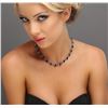 Image 1 : 14KT White Gold 60.09ctw Sapphire and Diamond Necklace