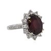 Image 4 : 14KT White Gold 7.74ct Ruby and Diamond Ring
