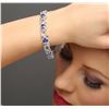 Image 1 : 14KT White Gold 10.80ctw Tanzanite and Diamond Bracelet