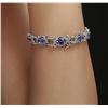 Image 6 : 14KT White Gold 10.80ctw Tanzanite and Diamond Bracelet