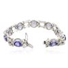 Image 7 : 14KT White Gold 10.80ctw Tanzanite and Diamond Bracelet