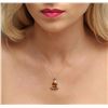 Image 2 : 10KT Yellow Gold 3.25ct Yellow Topaz and Diamond Pendant With Chain