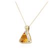 Image 7 : 10KT Yellow Gold 3.25ct Yellow Topaz and Diamond Pendant With Chain