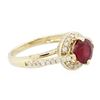 Image 2 : 14KT Yellow Gold 1.56ct Ruby and Diamond Ring