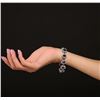 Image 1 : 14KT White Gold 17.61ctw Sapphire and Diamond Bracelet