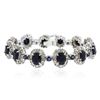 Image 3 : 14KT White Gold 17.61ctw Sapphire and Diamond Bracelet