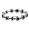 Image 4 : 14KT White Gold 17.61ctw Sapphire and Diamond Bracelet