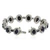 Image 6 : 14KT White Gold 17.61ctw Sapphire and Diamond Bracelet