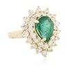 Image 4 : 14KT Yellow Gold 1.95ct Emerald and Diamond Ring