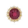 Image 1 : 14KT Yellow Gold 7.29ct Ruby and Diamond Ring