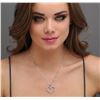 Image 5 : 14KT White Gold 1.17ctw Diamond Heart Pendant With Chain