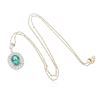 Image 3 : 14KT White and Yellow Gold 1.81ct Emerald and Diamond Pendant