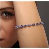 Image 5 : 14KT White Gold 15.96ctw Tanzanite and Diamond Bracelet