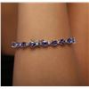 Image 6 : 14KT White Gold 15.96ctw Tanzanite and Diamond Bracelet