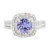 Image 3 : 14KT White Gold 1.47ct Tanzanite and Diamond Ring