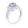 Image 7 : 14KT White Gold 1.47ct Tanzanite and Diamond Ring