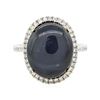 Image 3 : 14KT White Gold 11.81ct Blue Star Sapphire and Diamond Ring