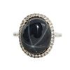 Image 6 : 14KT White Gold 11.81ct Blue Star Sapphire and Diamond Ring