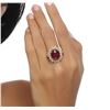 Image 5 : 14KT Yellow Gold 10.13ct Ruby and Diamond Ring