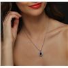 Image 2 : 14KT White Gold 3.17ct Tanzanite and Diamond Pendant With Chain