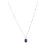 Image 3 : 14KT White Gold 3.17ct Tanzanite and Diamond Pendant With Chain