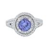 Image 1 : 14KT White Gold 1.43ct Tanzanite and Diamond Ring