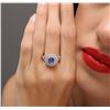 Image 5 : 14KT White Gold 1.43ct Tanzanite and Diamond Ring