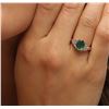 Image 1 : 14KT Rose Gold 1.21ct Emerald and Diamond Ring