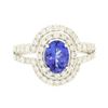 Image 1 : 14KT White Gold 1.37ct Tanzanite and Diamond Ring