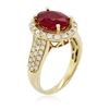 Image 7 : 14KT Yellow Gold 3.03ct Ruby and Diamond Ring