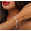 Image 5 : 14KT White Gold 7.23ctw Diamond Tennis  Bracelet