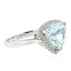 Image 2 : 14KT White Gold 4.50ct Topaz and Diamond Ring