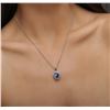 Image 5 : 14KT White Gold 2.81ct Tanzanite and Diamond Pendant With Chain