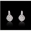 Image 3 : 14KT White Gold 2.31ctw Diamond Earrings