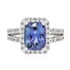 Image 1 : 14KT White Gold 3.21ct Tanzanite and Diamond Ring