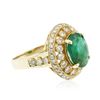 Image 4 : 14KT Yellow Gold 3.18ct Emerald and Diamond Ring