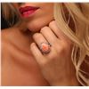 Image 1 : 14KT White Gold 8.14ct Pink Coral and Diamond Ring