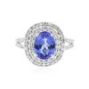 Image 3 : 14KT White Gold 2.47ct Tanzanite and Diamond Ring
