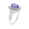 Image 6 : 14KT White Gold 2.47ct Tanzanite and Diamond Ring