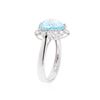 Image 6 : 14KT White Gold 4.01ct Blue Topaz and Diamond Ring